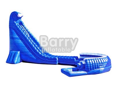 Blue Huge Detachable Commercial Water Slide Manufacturer BY-WS-025